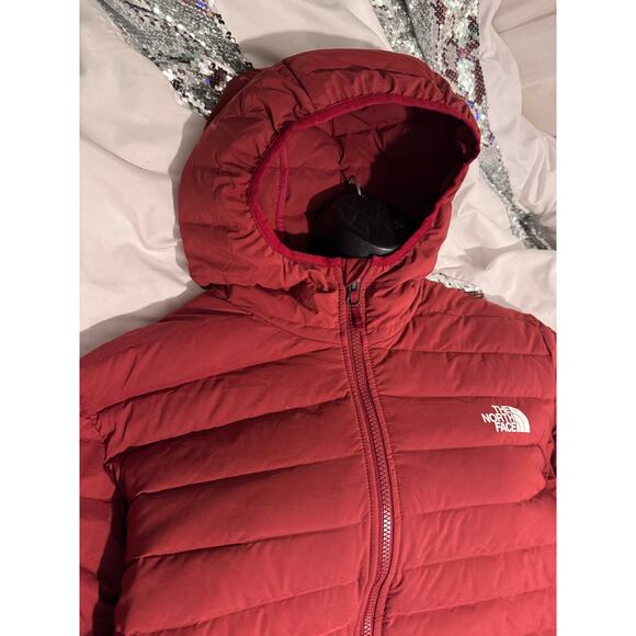 The north face plus size 3xl red bellview stretch down parka jacket coat winter - Picture 9 of 12